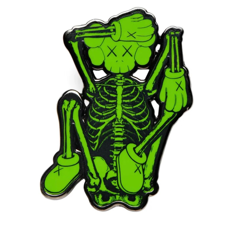 KAWS Skeleton NGV Enamel Pin